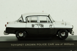 Toyopet Crown Police Car, black/white, Ebbro 1:43