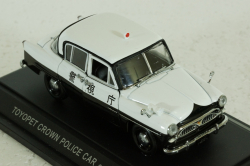 Toyopet Crown Police Car, black/white, Ebbro 1:43