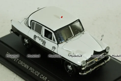 Toyopet Crown Police Car, black/white, Ebbro 1:43