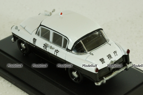 Toyopet Crown Police Car, black/white, Ebbro 1:43