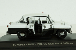 Toyopet Crown Police Car, black/white, Ebbro 1:43