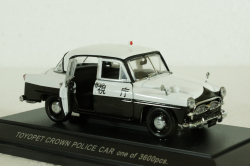 Toyopet Crown Police Car, black/white, Ebbro 1:43