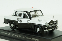 Toyopet Crown Police Car, black/white, Ebbro 1:43