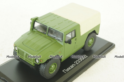Газ-233002 ТИГР пикап с тентом (хаки), SSM2002, SSM 1:43
