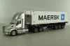 Peterbilt 579 day cab tractor with 40' refrigerated sea container Maersk, grey/white, 71069, Diecast Masters 1:50