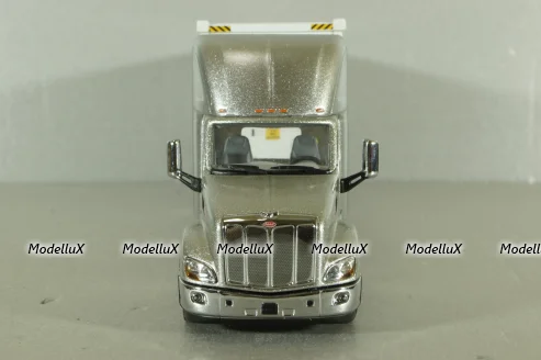 Peterbilt 579 day cab tractor with 40' refrigerated sea container Maersk, grey/white, 71069, Diecast Masters 1:50