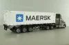 Peterbilt 579 day cab tractor with 40' refrigerated sea container Maersk, grey/white, 71069, Diecast Masters 1:50