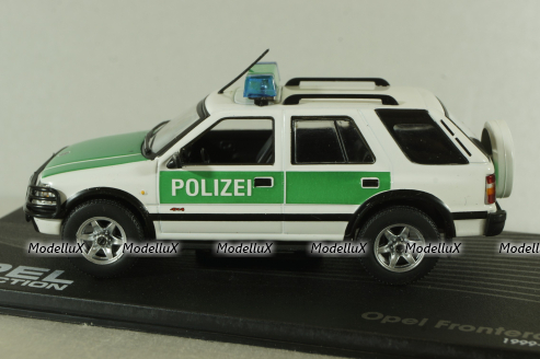 Opel Frontera B Polizei 1999, yellow, OPC083, Opel Collection #83 1:43