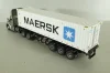 Peterbilt 579 day cab tractor with 40' refrigerated sea container Maersk, grey/white, 71069, Diecast Masters 1:50