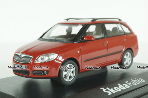Skoda Fabia 2 Combi, Red 1999, Abrex 1:43