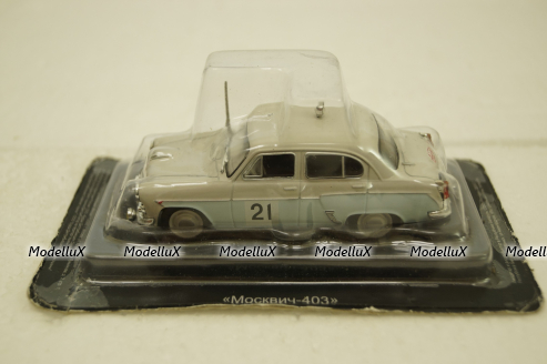 Москвич-403, №21 ралли "Монте-Карло",  Автолегенды СССР №9, 1:43