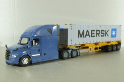 Freghtliner Cascadia with 40' dry goods sea container Maersk, blue/grey, 71048, Diecast Masters 1:50