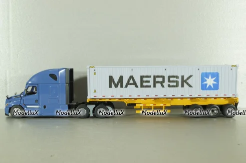 Freghtliner Cascadia with 40' dry goods sea container Maersk, blue/grey, 71048, Diecast Masters 1:50