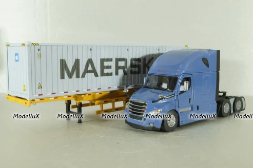 Freghtliner Cascadia with 40' dry goods sea container Maersk, blue/grey, 71048, Diecast Masters 1:50