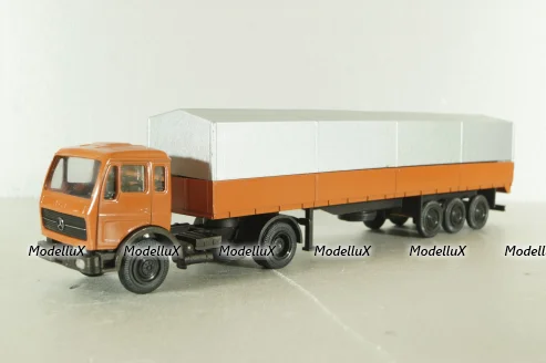 Mercedes 1632/1932 tractor with semi-trailer, orange, 186, NZG 1:50