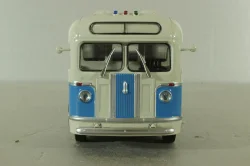Зис-155 автобус, белый/синий, Наши Автобусы №19, Modimio 1:43