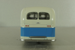 Зис-155 автобус, белый/синий, Наши Автобусы №19, Modimio 1:43