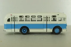 Зис-155 автобус, белый/синий, Наши Автобусы №19, Modimio 1:43