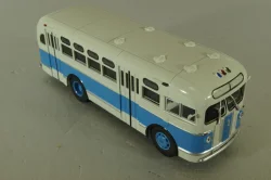 Зис-155 автобус, белый/синий, Наши Автобусы №19, Modimio 1:43