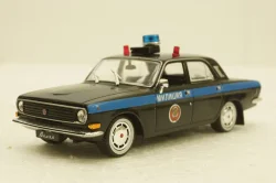 Газ-24-10 Волга. ГАИ, черная.  Автолегенды СССР № 1:43