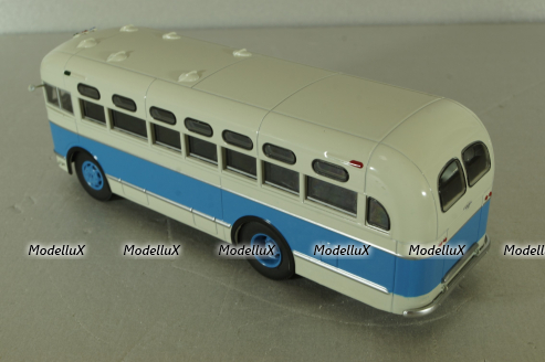 Зис-155 автобус, белый/синий, Наши Автобусы №19, Modimio 1:43 Уценка!