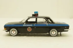Газ-24-10 Волга. ГАИ, черная.  Автолегенды СССР № 1:43