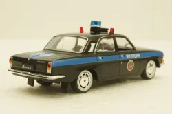 Газ-24-10 Волга. ГАИ, черная.  Автолегенды СССР № 1:43