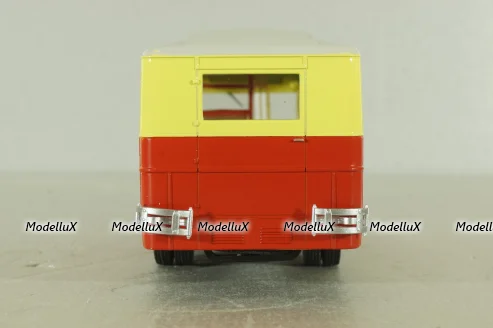 Зис-8 автобус, красно/желтый, Наши Автобусы №9, Modimio 1:43
