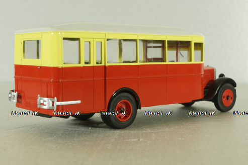 Зис-8 автобус, красно/желтый, Наши Автобусы №9, Modimio 1:43