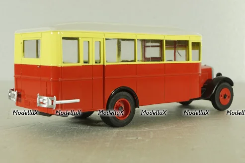 Зис-8 автобус, красно/желтый, Наши Автобусы №9, Modimio 1:43