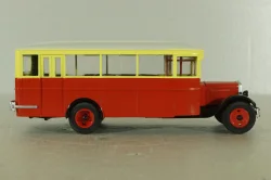 Зис-8 автобус, красно/желтый, Наши Автобусы №9, Modimio 1:43