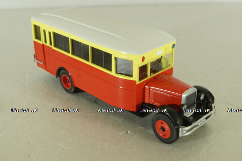 Зис-8 автобус, красно/желтый, Наши Автобусы №9, Modimio 1:43
