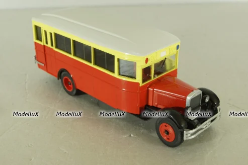 Зис-8 автобус, красно/желтый, Наши Автобусы №9, Modimio 1:43