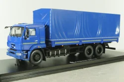 Камаз-65117 бортовой с тентом (поздний), синий, SSM1246, SSM 1:43 Уценка!