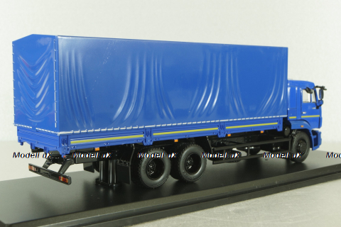 Камаз-65117 бортовой с тентом (поздний), синий, SSM1246, SSM 1:43 Уценка!
