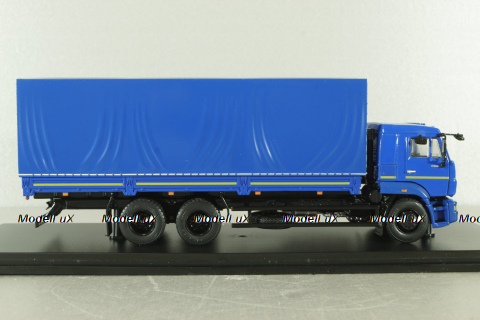 Камаз-65117 бортовой с тентом (поздний), синий, SSM1246, SSM 1:43 Уценка!