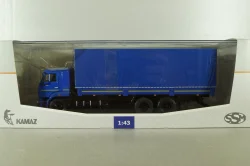 Камаз-65117 бортовой с тентом (поздний), синий, SSM1246, SSM 1:43 Уценка!