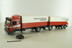 Mercedes 1729 truck, with trailer, red, 314, NZG 1:43