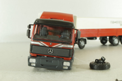 Mercedes 1729 truck, with trailer, red, 314, NZG 1:43