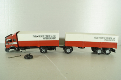 Mercedes 1729 truck, with trailer, red, 314, NZG 1:43