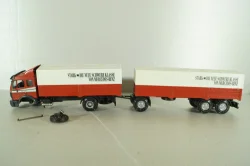 Mercedes 1729 truck, with trailer, red, 314, NZG 1:43