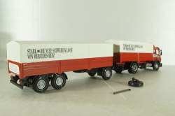 Mercedes 1729 truck, with trailer, red, 314, NZG 1:43
