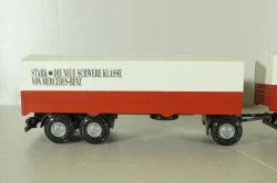 Mercedes 1729 truck, with trailer, red, 314, NZG 1:43