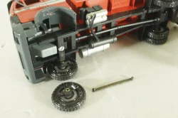 Mercedes 1729 truck, with trailer, red, 314, NZG 1:43