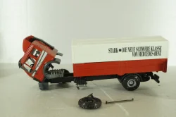 Mercedes 1729 truck, with trailer, red, 314, NZG 1:43