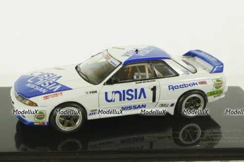 Nissan GT-R R32 Macau Guia Race Hasemi, white-blue, IXO 1:43