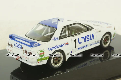 Nissan GT-R R32 Macau Guia Race Hasemi, white-blue, IXO 1:43