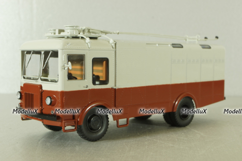 ТГ-3 грузовой троллейбус, красный/серый, 103731, Автоистория 1:43