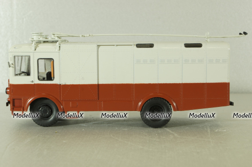ТГ-3 грузовой троллейбус, красный/серый, 103731, Автоистория 1:43