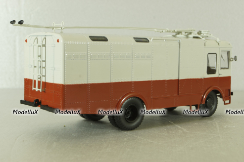 ТГ-3 грузовой троллейбус, красный/серый, 103731, Автоистория 1:43